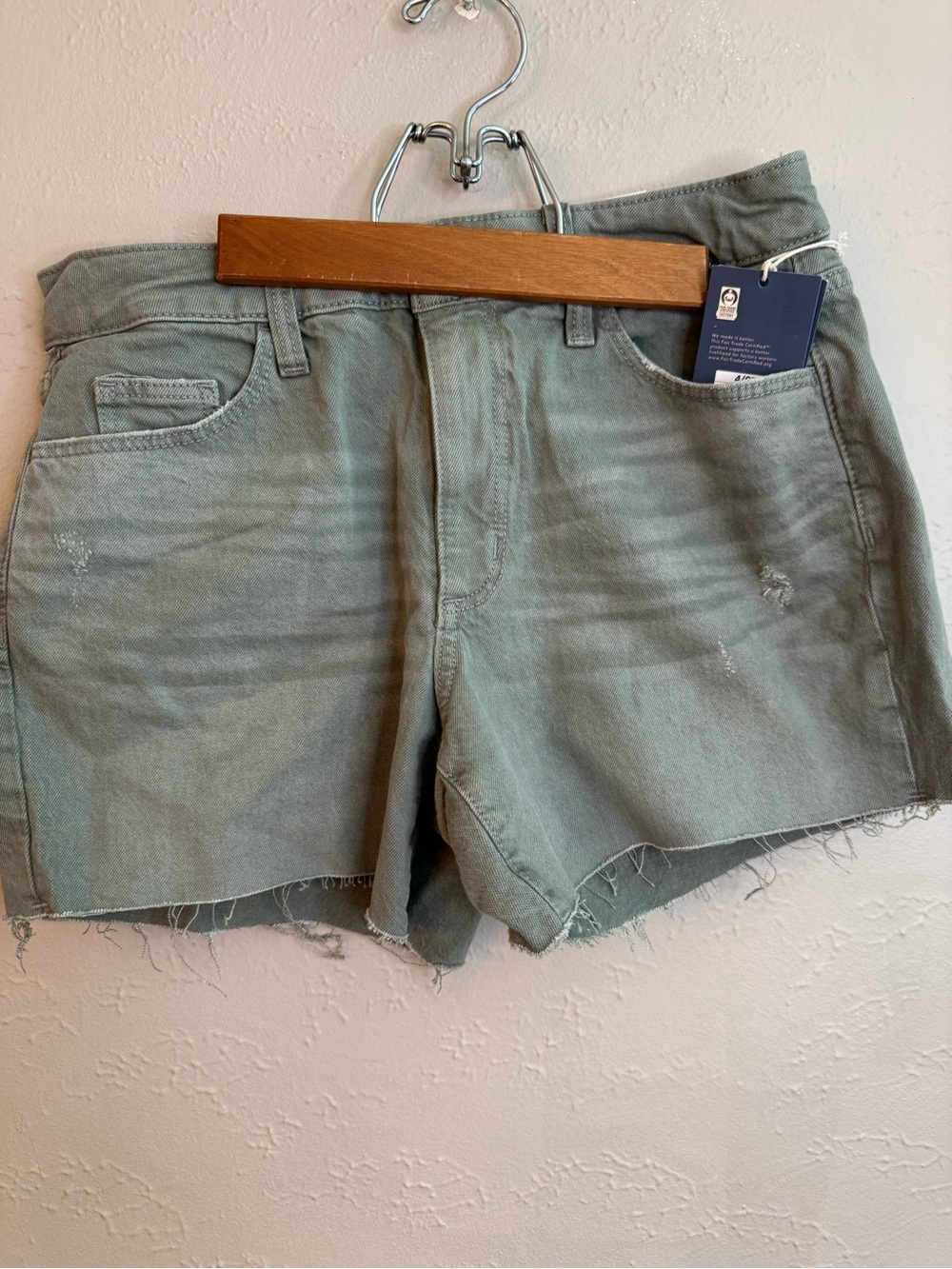 Universal Thread Sage Green Distressed Denim Shorts